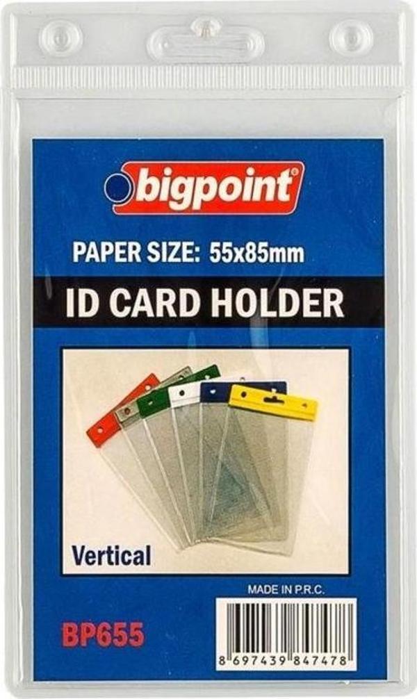 Bigpoint Kart Poşeti Dikey Şeffaf 55x85mm - Image 1