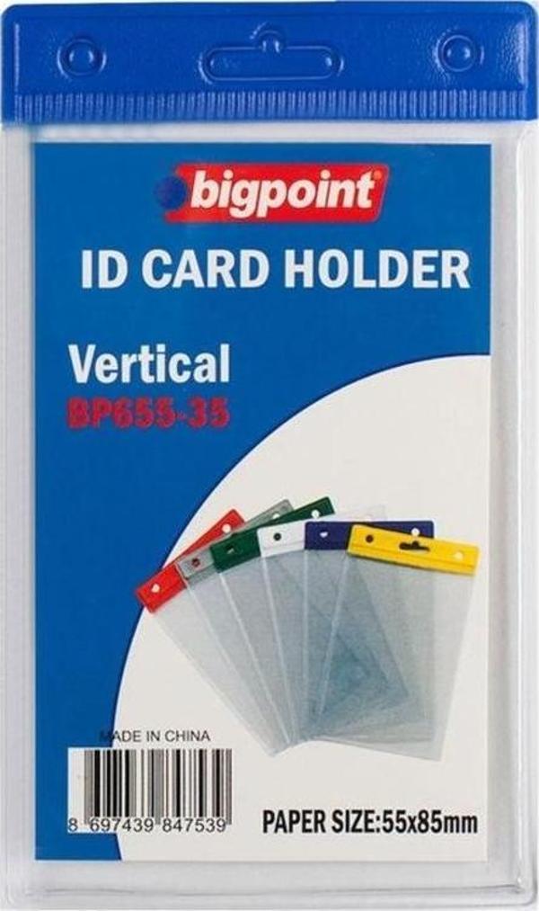 Bigpoint Kart Poşeti Dikey Mavi 55x85mm - Image 1