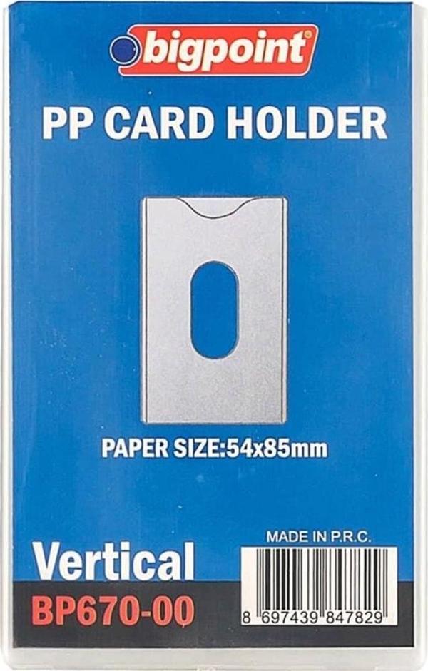 Bigpoint Yeni Kimlik, Ehliyet Kabı Dikey Şeffaf 54x86mm 10'lu Paket - Image 1