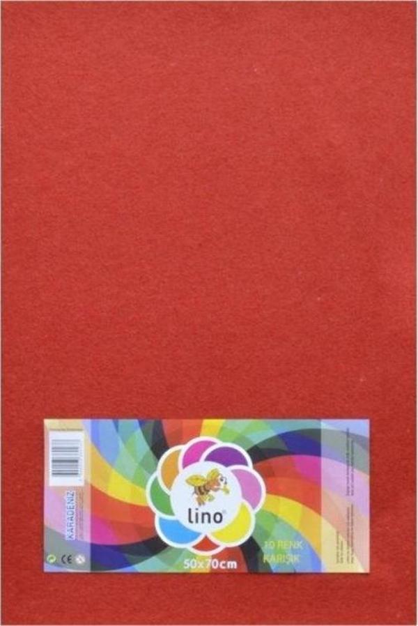 Lino Keçe 50x70 cm. 10'lu Paket KIRMIZI - Image 1