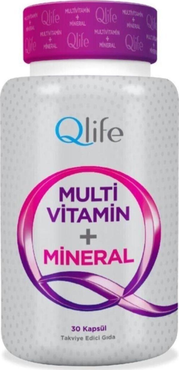 Qlife Multivitamin + Mineral 30 Kapsül - Image 1
