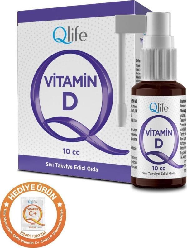 Qlife Vitamin D3 1000 Iu Sprey - Damla 10 Ml - Image 1
