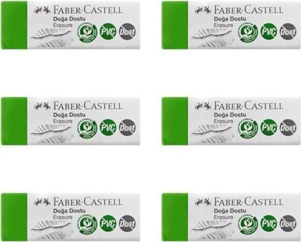 Faber-Castell Doğa Dostu Büyük Silgi Dust Free PVC Free 6 lı 187254 - Image 1