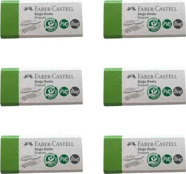 Faber-Castell Doğa Dostu Küçük Silgi Dust Free PVC Free 6 lı 187354 - Image 1
