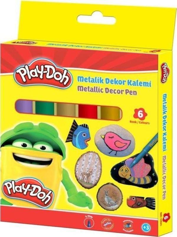 Play-Doh Metalik Dekor Kalemi 6 Renk - Image 1