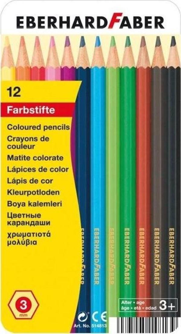 Eberhard Faber Kuru Boya Kalemi 12 Renk Metal Kutu 3mm Mine - Image 1