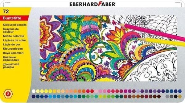 Eberhard Faber Kuru Boya 72 Renk Metal Kutu - Image 1