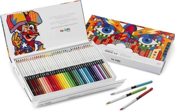 CARİOCA PLUS 4.0 KURU BOYA KALEMİ 40LI (SERT KUTU) - Image 1