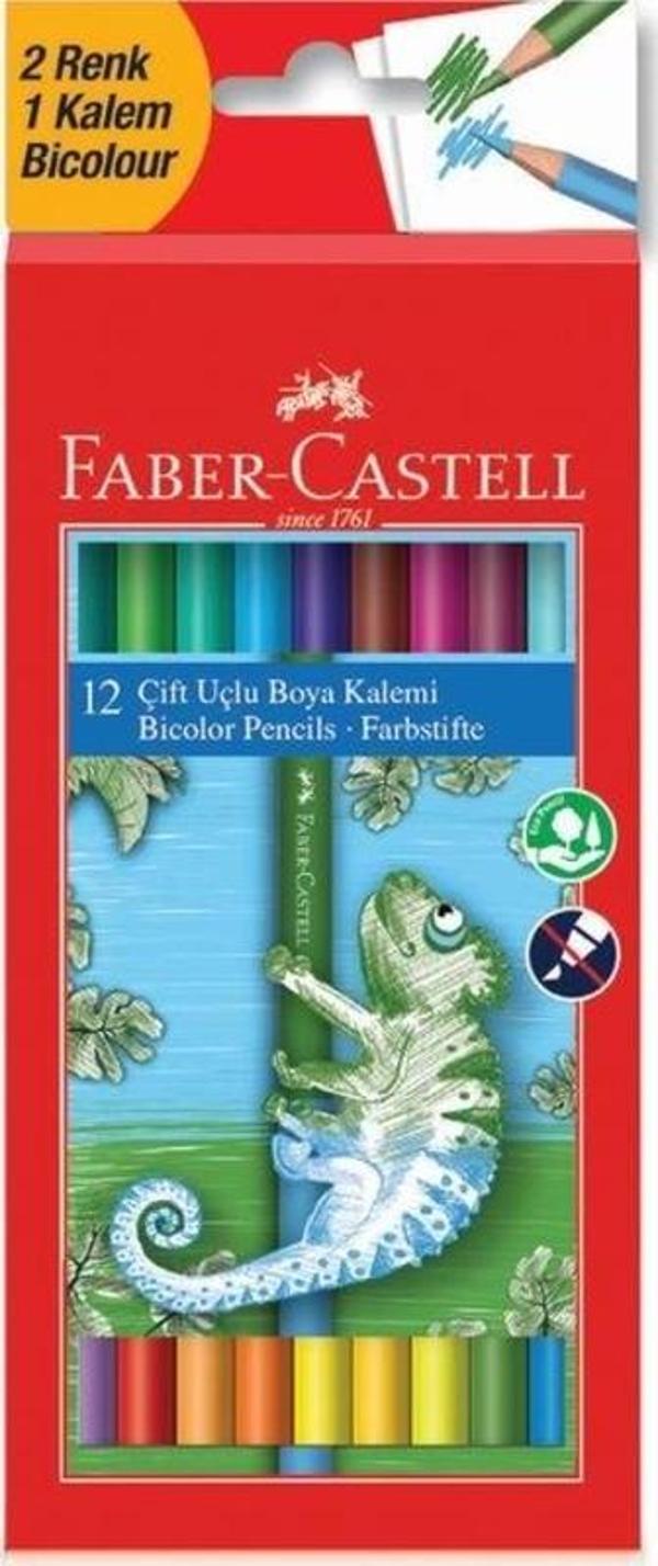 Faber-Castell Çift Uçlu Boya Kalemi 12'li 24 Renk - Image 1