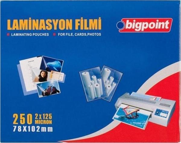 Bigpoint Laminasyon Filmi 78x102mm 125 Mikron 100'lü Kutu - Image 1