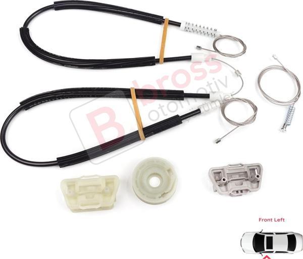Ford Focus MK1 2000-2007 4/5 Kapı 6S4Z5423201BA İçin Elektrikli Ön Sol Kapı Cam Kriko Tamir Seti - Image 1