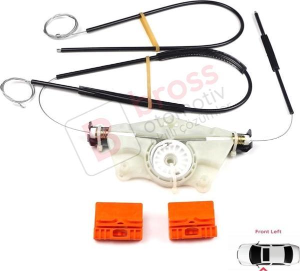 Audi A4 B6 8E2 8E5 B7 8EC 8ED Seat Exeo 3R2 3R5 4/5 Kapı 8E0837461 İçin Ön Sol Cam Kriko Tamir Seti - Image 1