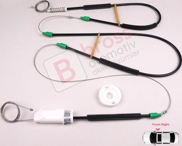 Audi A4 S4 B6 B7 8H7 8HE 2002-2009 2-Kapı Cabrio 8H0837462 İçin Elektrikli Sağ Cam Kriko Tamir Seti - Image 1