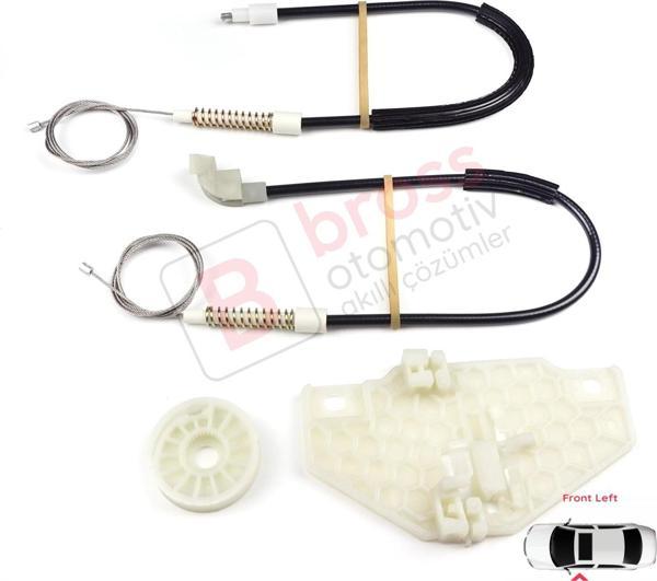 Ford Transit Connect Tourneo MK1 2002-2013 2T14V23201BG İçin Elektrikli Ön Sol Cam Kriko Tamir Seti - Image 1