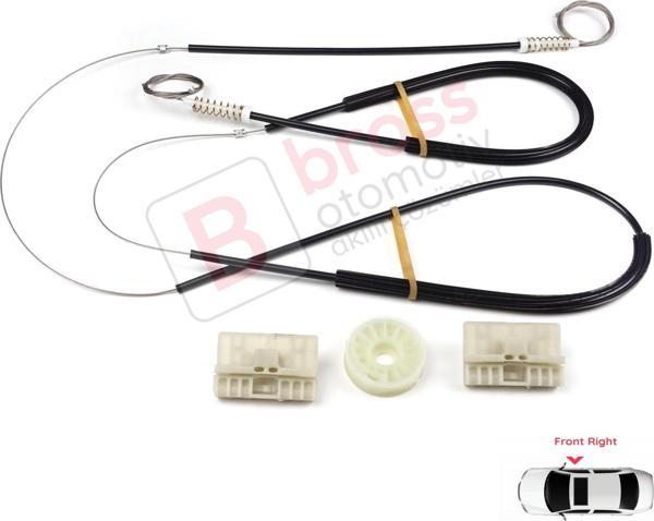 Audi A6 C6 S6 4F 4F2 4F5 2004-2011 4/5 Kapı 4F0837462 İçin Elektrikli Ön Sağ Cam Kriko Tamir Seti - Image 1