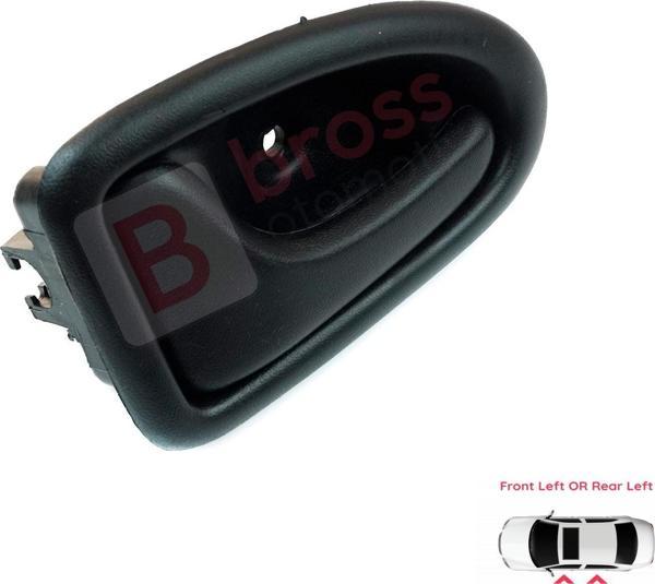 BDP102 Renault Megane MK1 1995-2002 İçin Ön veya Arka Sol İç Kapı Kolu Siyah 8200028994 - Image 1