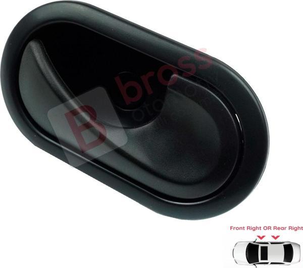 BDP96 Renault Megane MK2 İçin Ön veya Arka Sağ İç Kapı Kolu Siyah 8200028486 - Image 1