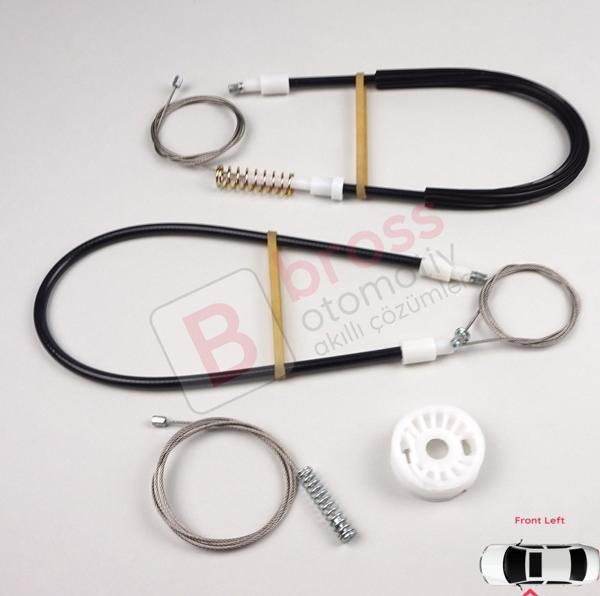BMW 1 E87 2003-2012 5-Kapı Hatchback 51337138465 İçin Ön Sol Cam Kriko Tamir Seti - Image 1