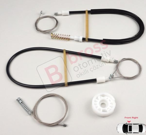 BMW 1 E87 2003-2012 5-Kapı Hatchback 51337138466 İçin Ön Sağ Cam Kriko Tamir Seti - Image 1