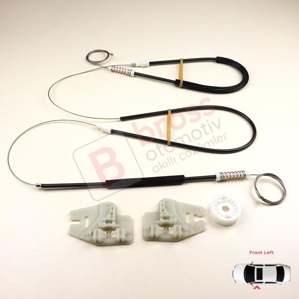 BMW 3 E46 2001-2005 4/5 Kapı Makyajlı İçin Ön Sol Cam Kriko Seti - Image 1