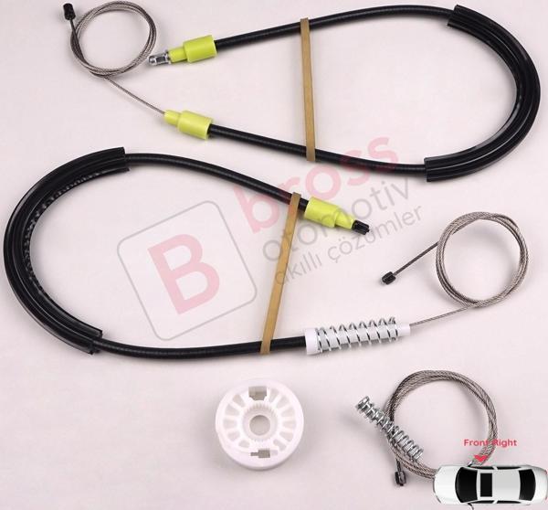 BMW 3 Serisi E90 E91 2004-2012 4/5 Kapı 51337140588 İçin Elektrikli Ön Sağ Cam Kriko Tamir Seti - Image 1