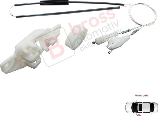 Hyundai Accent MK2 LC 2000-2006 4/5-Kapı 8240325010 İçin Ön Sol Kapı Cam Kriko Tamir Seti - Image 1
