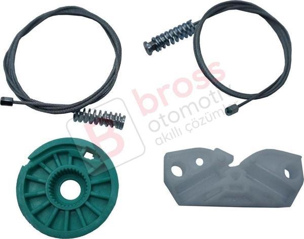 Mercedes CLK Class MK2 W209 C209 A209 2002-2009 2-Kapı A2096700103 İçin Arka Sol Cam Kriko Seti - Image 1