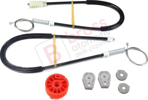 Citroen C3 Pluriel MK1 Cabrio 2003-2010 9643071180 İçin Elektrikli Arka Sağ Cam Kriko Tamir Seti - Image 1