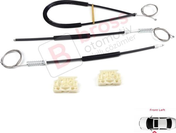 Citroen C4 Picasso MK1 UD Grand UA 2006-2013 MPV 9221CV İçin Elektrikli Ön Sol Cam Kriko Tamir Seti - Image 1