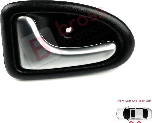Clio 2 Scenic 1 Trafic Logan 1 Daily 3 Master 2 Mov İçin Krom Siyah Sol İç Açma Kapı Kolu 7700434716 - Image 1
