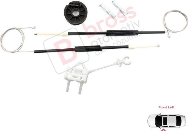 Fiat Doblo MK1 MPV Van 119 223 2001-2010 51718404 İçin Ön Sol Kapı Cam Kriko Tamir Seti - Image 1