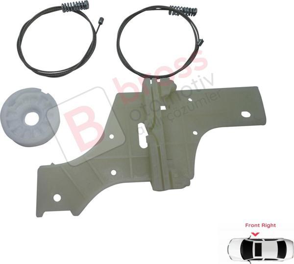 Peugeot 508 MK1 W23  8D 8E 2010-2018 4/5 Kapı 9222GV İçin Elektrikli Ön Sağ Cam Kriko Tamir Seti - Image 1