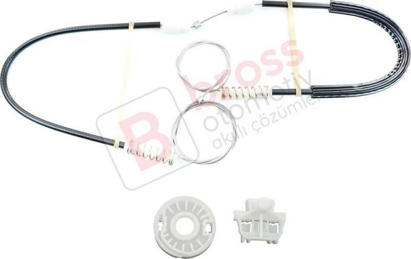 Renault Clio MK2 BB/CB 1998-2012 4/5 Kapı 7700842240 İçin Ön Sağ veya Sol Kapı Cam Kriko Tamir Seti - Image 1