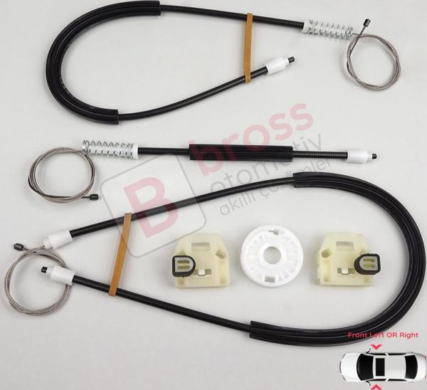 VW New Beetle 1997-2011 3-Kapı HB 1C0837655 İçin Elektrikli Ön Sağ veya Sol Cam Kriko Tamir Seti - Image 1