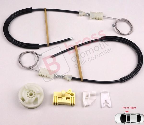 Renault Scenic MK1 JA JA0/1 1996-2003 7700838591 İçin Ön Sağ Kapı Cam Kriko Tamir Seti - Image 1