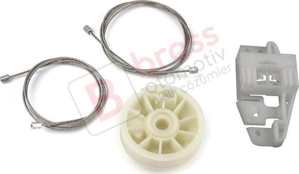 Renault Scenic Grand MK2 JM0/1 2003-2009 4/5 Kapı İçin Elektrikli Ön Sol Kapı Cam Kriko Tamir Seti - Image 1