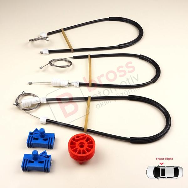 Renault Vel Satis Hatchback BJ 2001-2009 8200008326 İçin Elektrikli Ön Sağ Kapı Cam Kriko Tamir Seti - Image 1