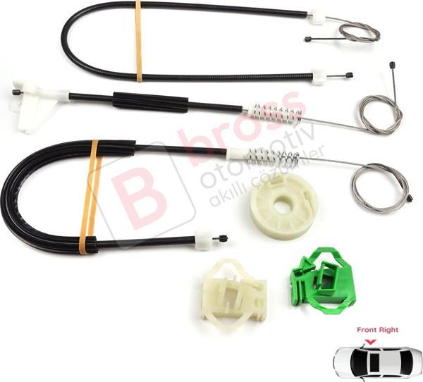 Seat Cordoba MK1 6K1 6K2 Vario 6K5  4/5 Kapı Inca 6K9 6K4837402P İçin Ön Sağ Cam Kriko Tamir Seti - Image 1