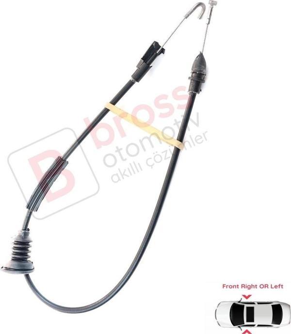 VW Transporter T5 İçin Ön Kapı İç Açma Teli 7E08377085 - Image 1