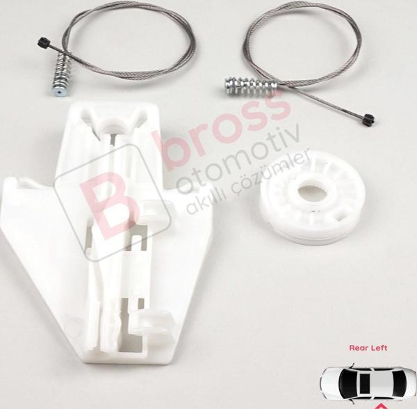 Seat Toledo MK2 1M2 1998-2004 Leon MK1 1M1 1999-2006 1M0839461A İçin Sol Arka Cam Kriko Tamir Seti - Image 1