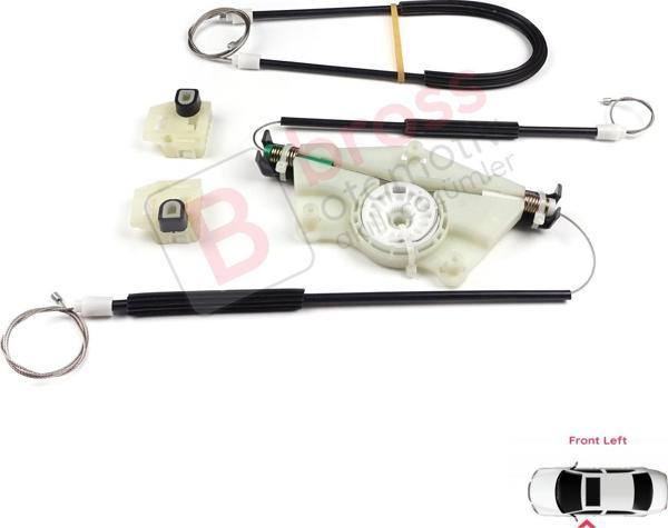 Skoda Fabia MK1 1999-2008 4/5 Kapı Praktik Van 6Y0837655 İçin Manuel Ön Sol Cam Kriko Seti Ayaklı - Image 1