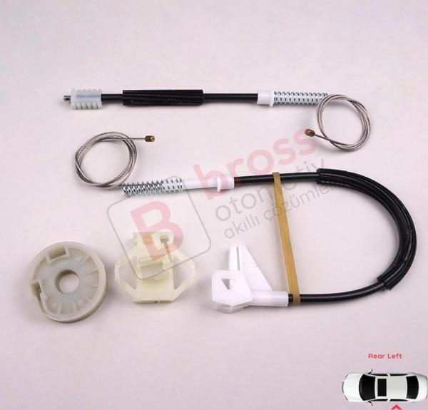 Skoda Octavia MK1 1U 1996-2000 Makyajsız Kasa İçin Elektrikli Arka Sol Kapı Cam Kriko Tamir Seti - Image 1