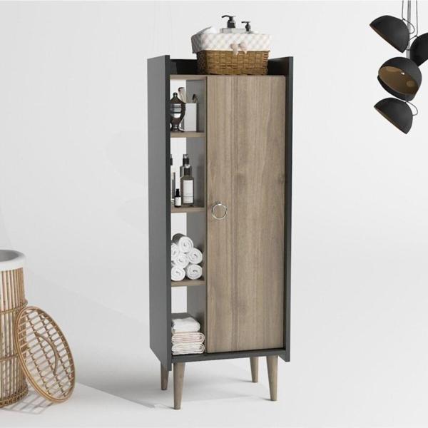 Lagomood Ruby Çok Amaçlı Dolap Banyo & Mutfak Antrasit Ceviz - Image 1