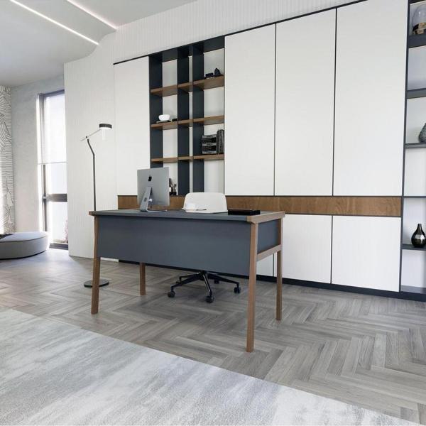 Lagomood Zenith Çalışma Masası 120 cm Antrasit Ceviz - Image 1