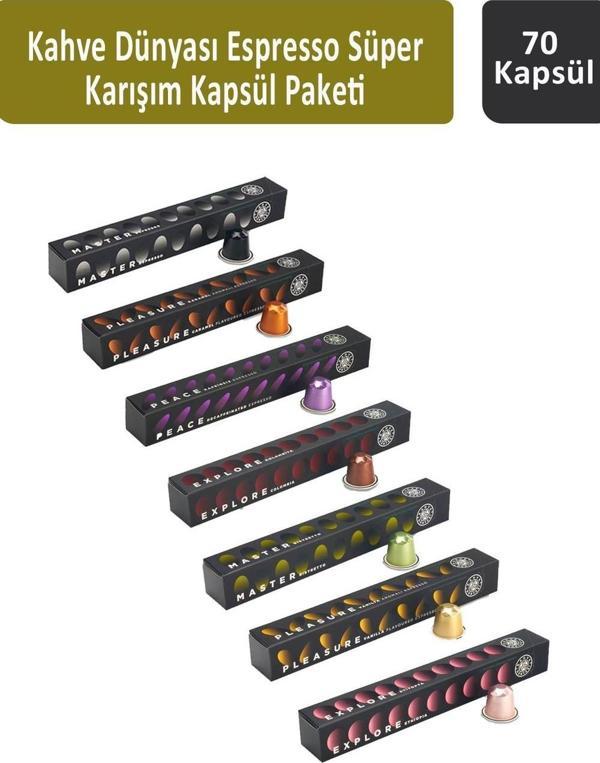 Kahve Dünyası Espresso Süper Karışım Kapsül Paketi 70 Kapsül - Image 1
