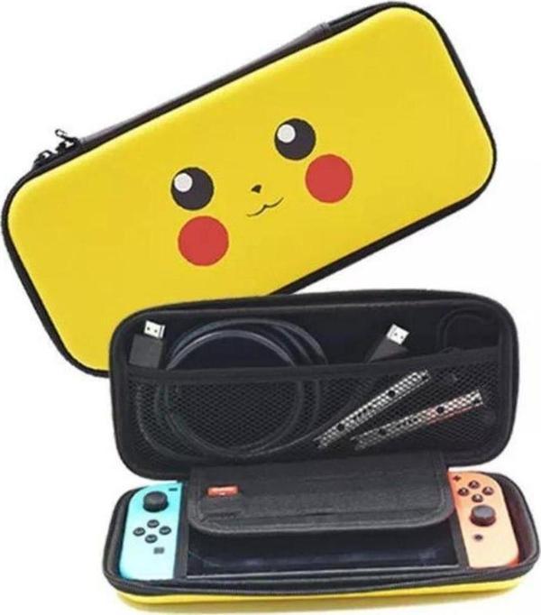 Cosmostech Nintendo Switch Oyun Konsolu Uyumlu Taşıma Çantası Kılıf Sarı - Image 1