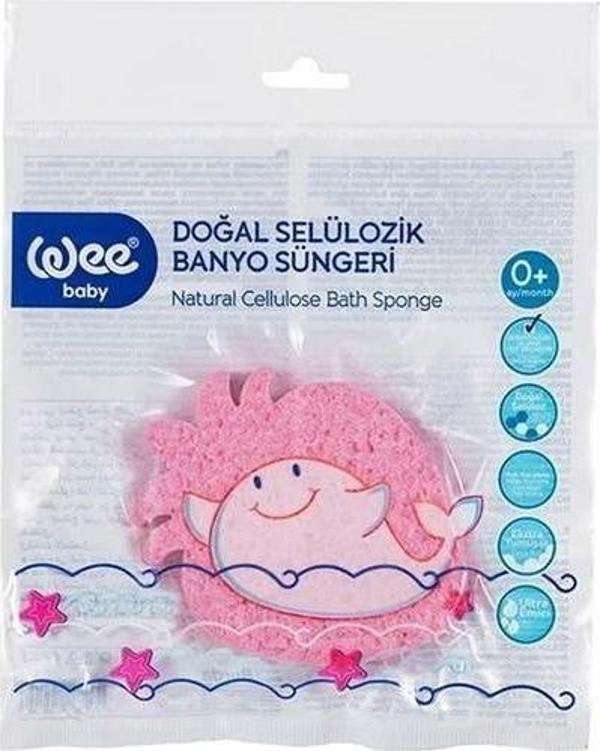 Wee Baby Doğal Selülozik Banyo Süngeri 915 Pembe Çilek - Image 1