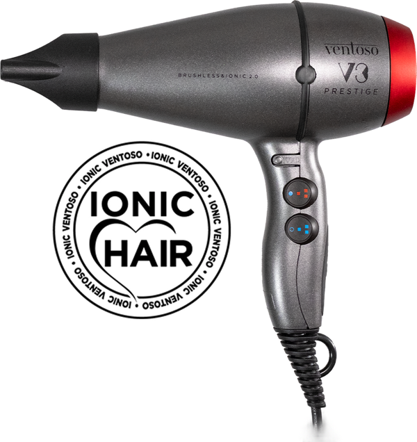 Ventoso V3 Prestige Kömürsüz Motor & İyonik 2.0 2500 W Profesyonel Fön Makinesi Gokturk Red - Image 1