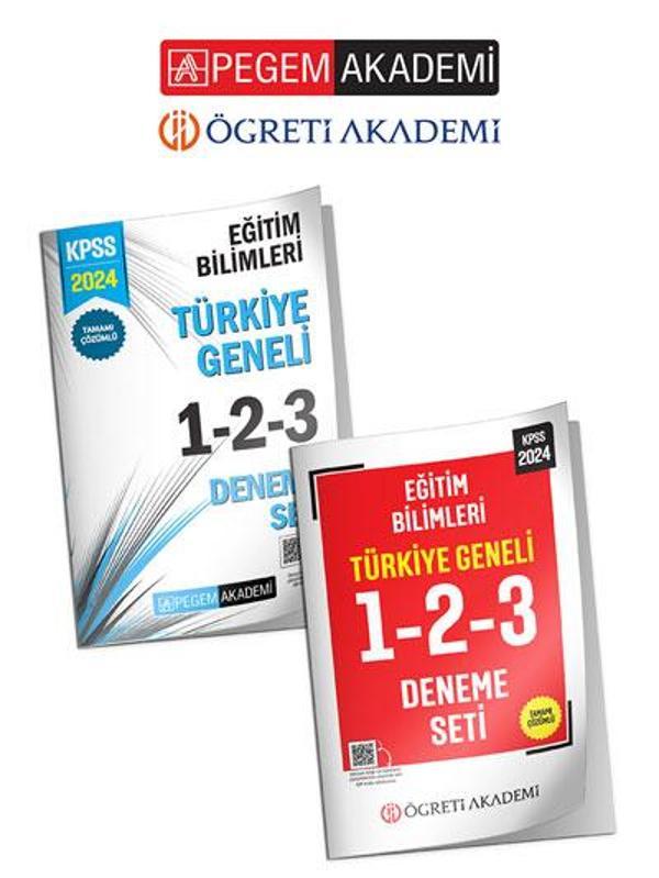 PEGEM AKADEMİ 2024 KPSS Eğitim Bilimleri Tamamı Çözümlü Türkiye Geneli 1-2-3 + Öğreti Akademi 2024 K - Pegem Akademi Yayıncılık - Image 1