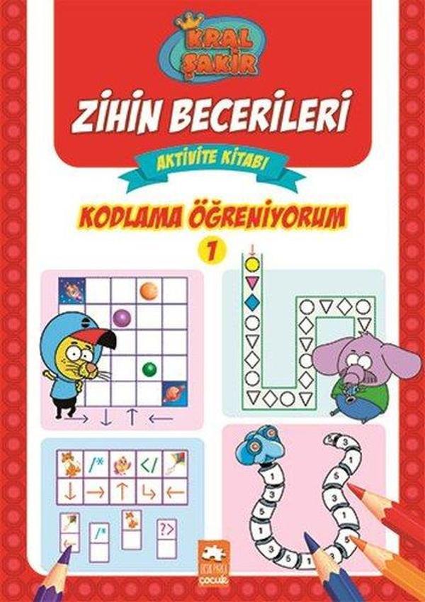 Kodlama Öğreniyorum 1 - Kral Şakir Zihin Becerileri Aktivite Kitabı - Eksik Parça Yayınları - Image 1